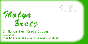 ibolya bretz business card